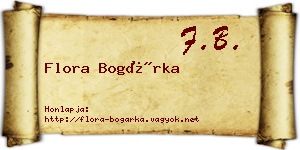 Flora Bogárka névjegykártya